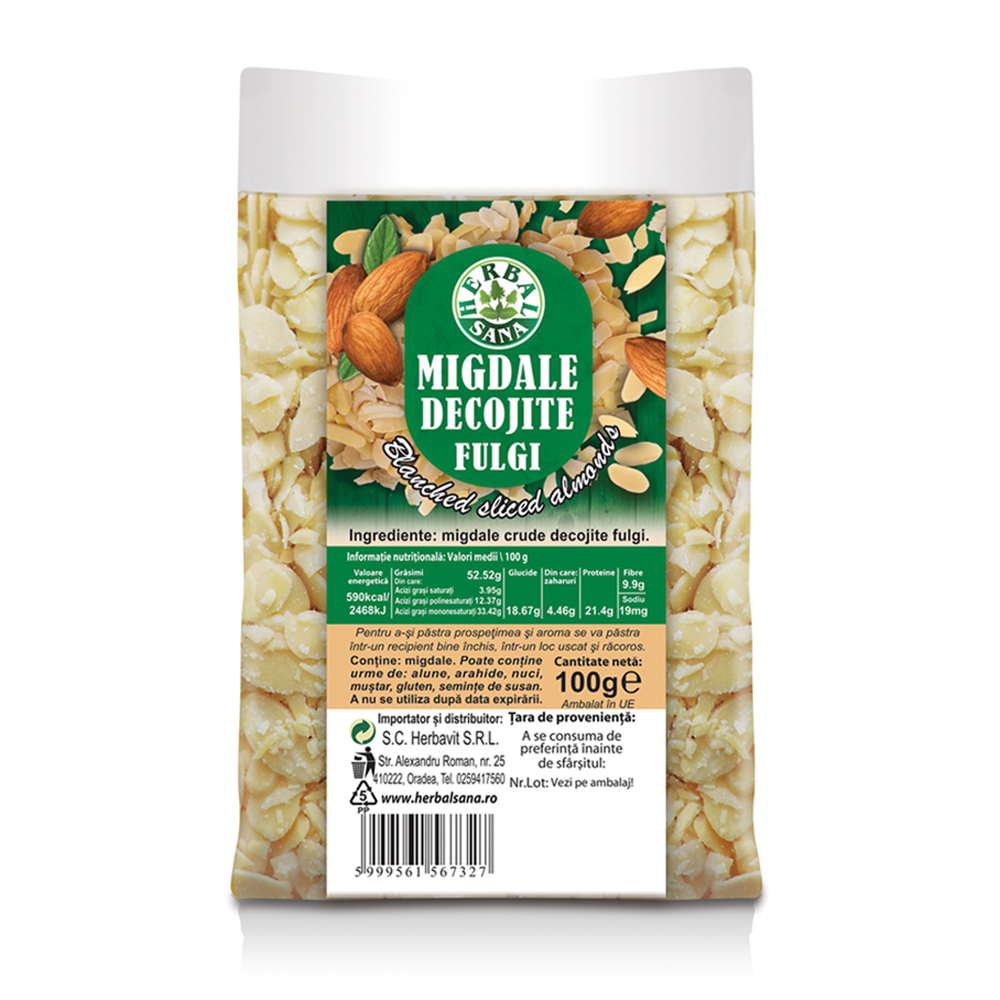 5999561567327 Migdale fulgi 100 g - HerbalSana