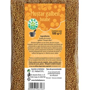 MUȘTAR GALBEN BOABE - 100G