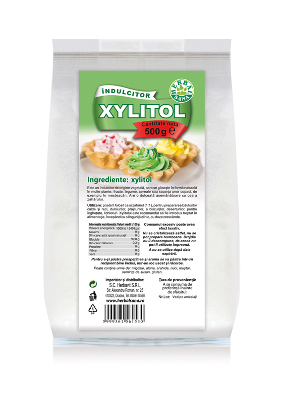 5999561561530 Xylitol 500 g - HerbalSana
