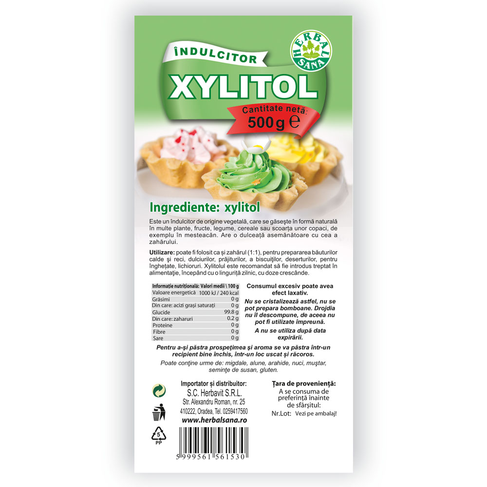 5999561561530 Xylitol 500g - HerbalSana