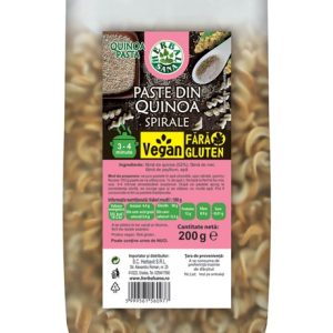 Paste din quinoa, spirale, Vegan, fără gluten - 200g