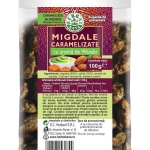 Migdale caramelizate cu aroma de Wasabi - 100g