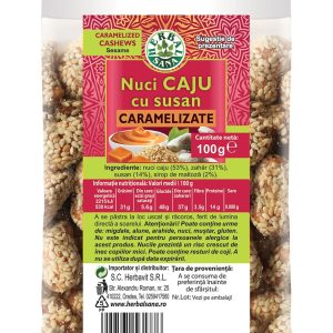 Nuci caju cu susan, caramelizate - 100g
