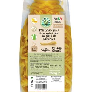 Paste din făină de porumb și orez cu fibre de bambus, Casarecce, 250g